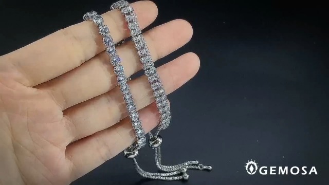 ◇HYERES LOR◇ Essence Silver (W) Tennis Station Bracelet Wh Designer fashion, Seoul-fully created | W Concept